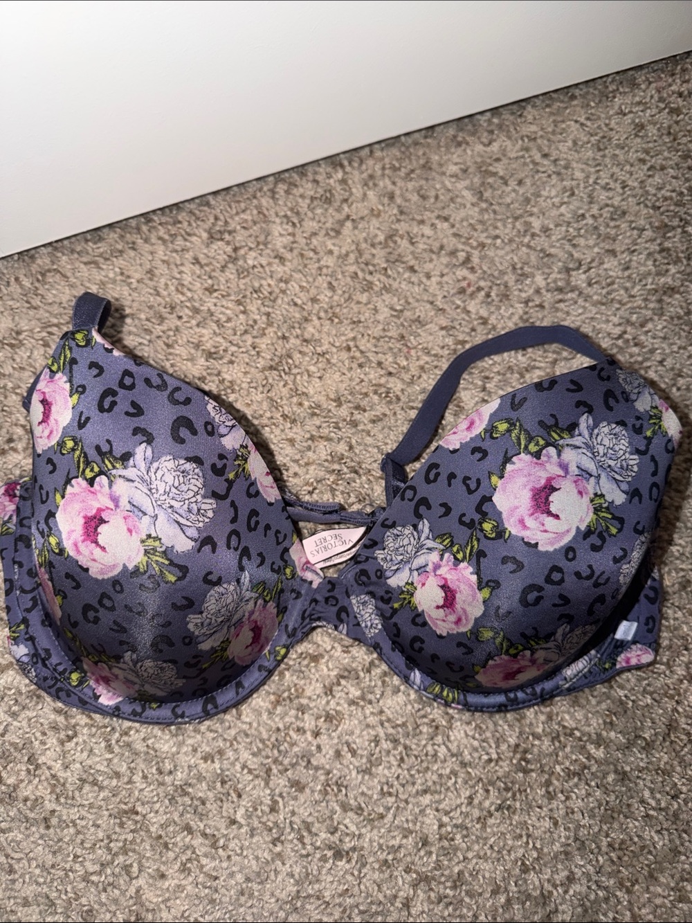 Victoria's Secret Demi Floral Padded Bra with Pink Roses - Picture 5 of 6